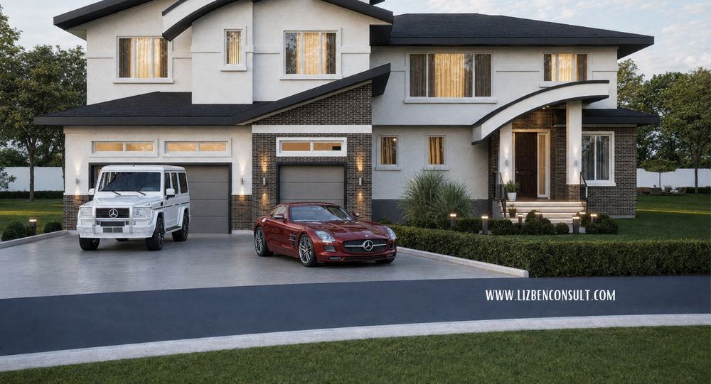 Edmonton Villa — The entrance front and driveway
