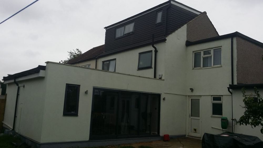 Glenmore Way — Rear extension and loft from the garden