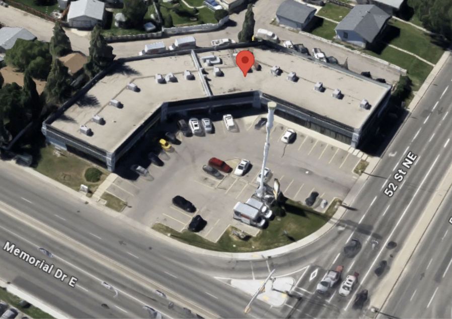 5268 Memorial Drive — Aerial context along Memorial Drive