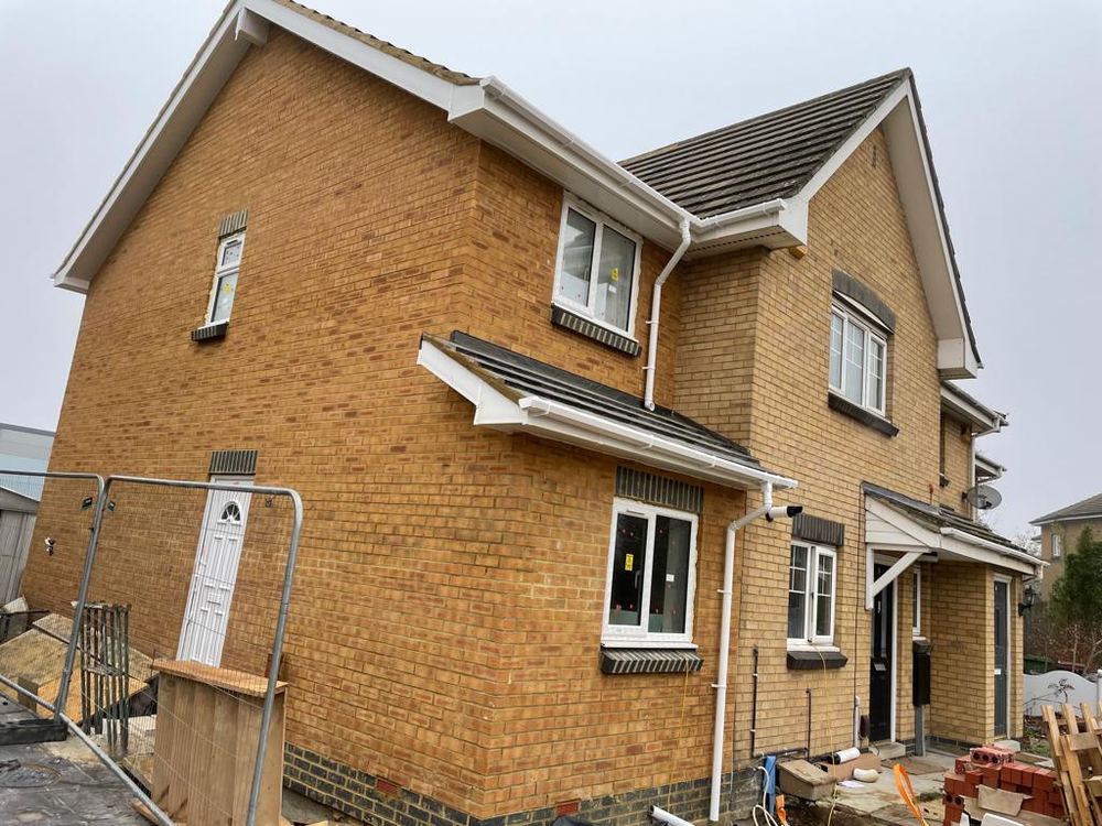 Spinnaker Close — The side extension under construction