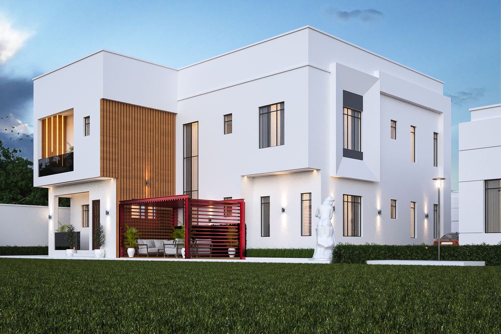 6-Bedroom Villa & BQ — Option C — the rear garden and terrace