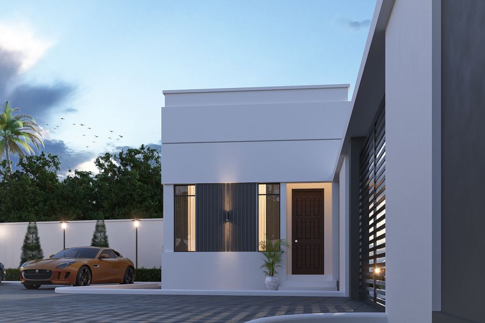6-Bedroom Villa & BQ — Option C — the gatehouse and screen wall