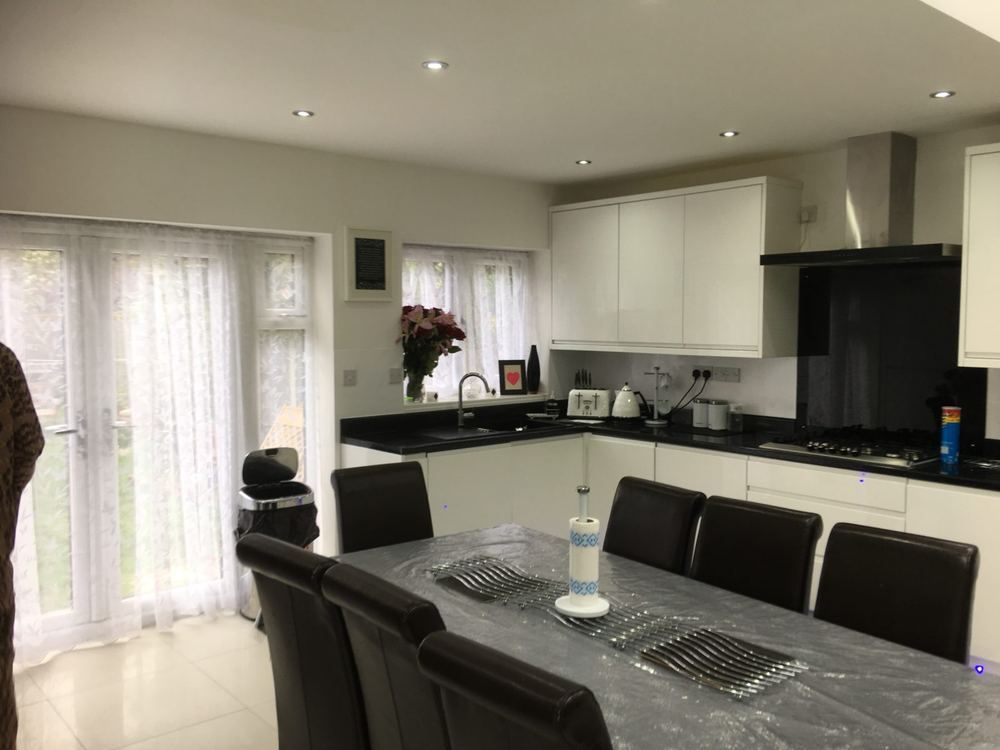 Westrow Drive — Island and dining area